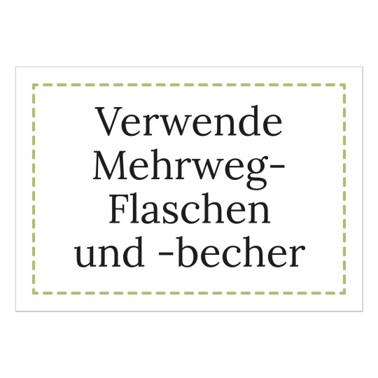 Vorlage Mehrwegflasche- und Becher