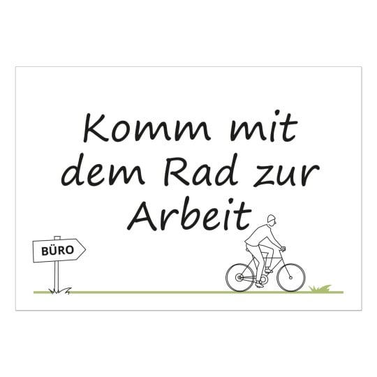 Vorlage komm mit dem Rad zur Arbeit