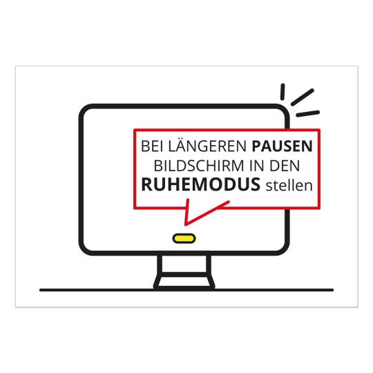 Vorlage Bildschirm in den Ruhemodus