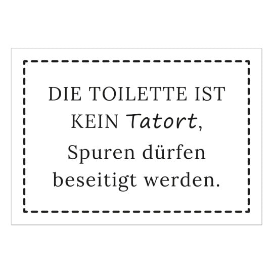 Vorlage WC sauber verlassen
