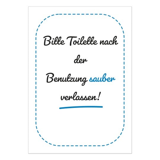 Vorlage Toilette sauber halten