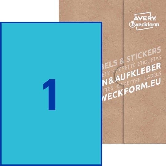 Papier blau Matt permanent