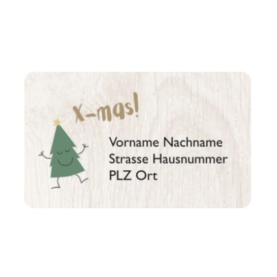 Tannenbaum Absenderaufkleber