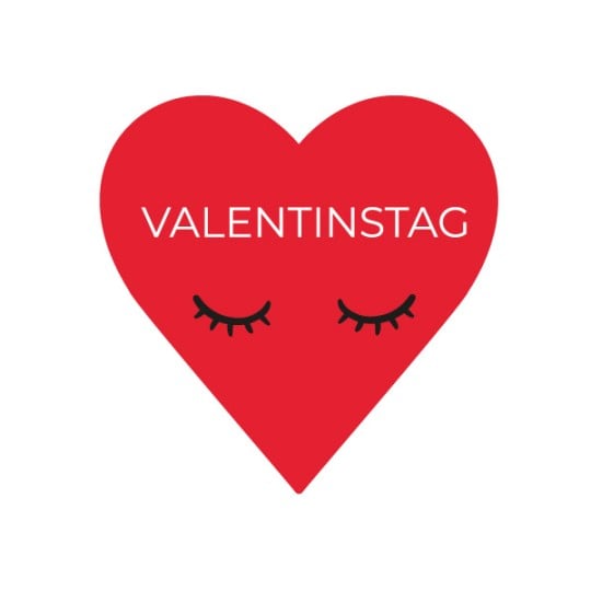 Valentinstag Herz mit Augen Design