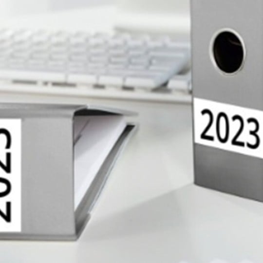 Ordneretiketten Jahreszahl 2023