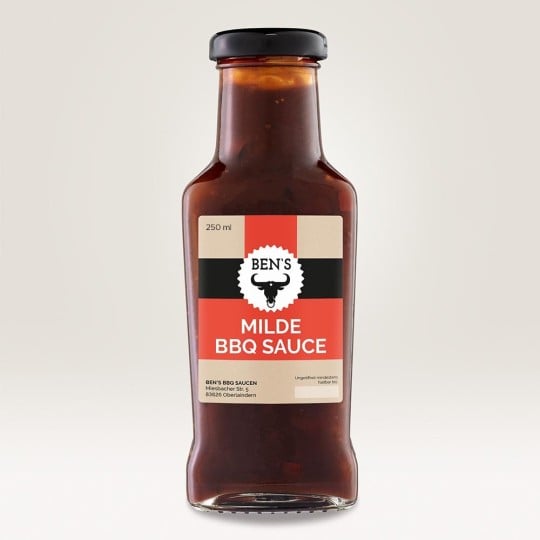 BBQ Sauce Etikett Bagasse Papier