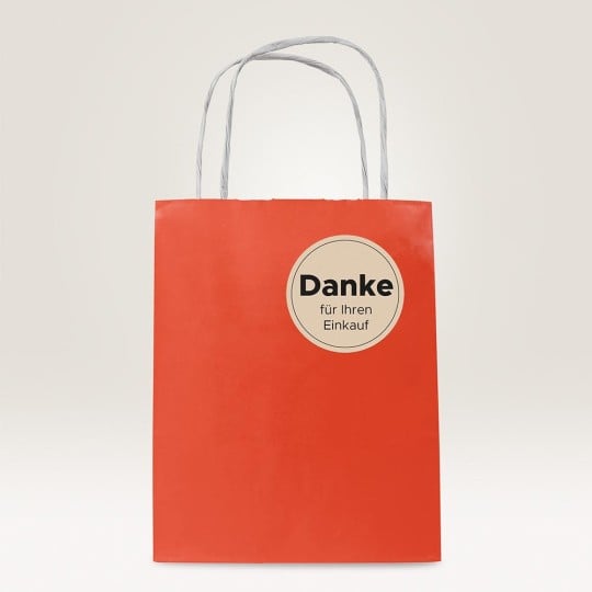 Promotion Aufkleber Tüte