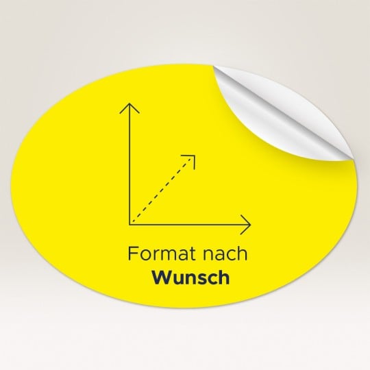 Ovale Aufkleber Wunschformat