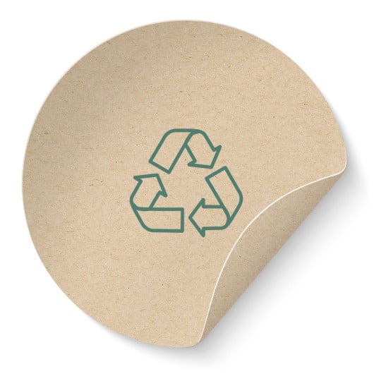 Kraftpapier Aufkleber