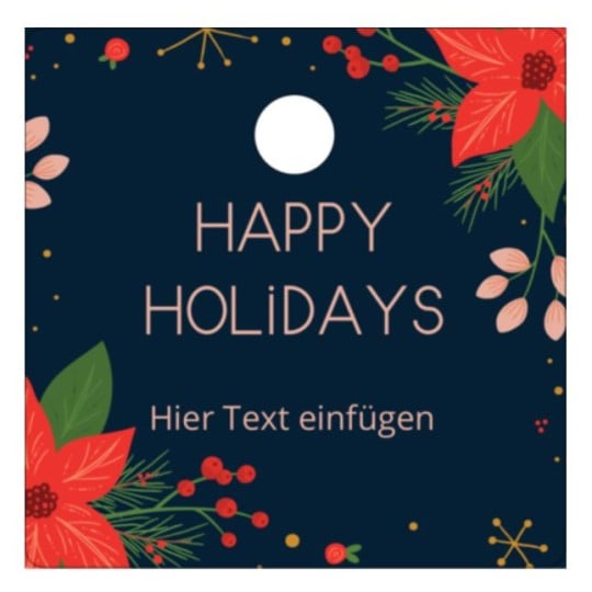 Geschenkanhänger Happy Holidays