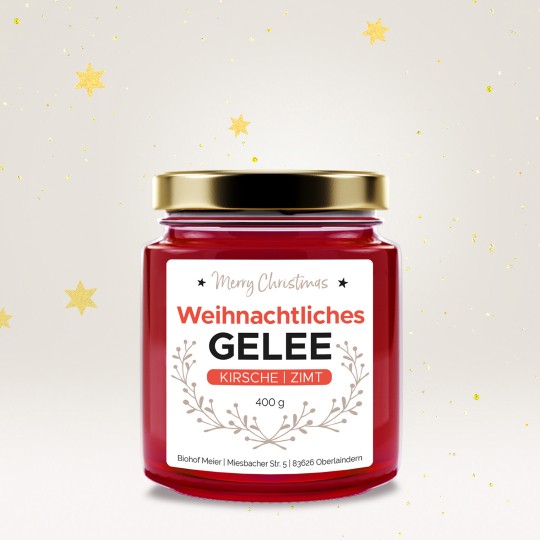 Weihnachtliche Marmeladensticker
