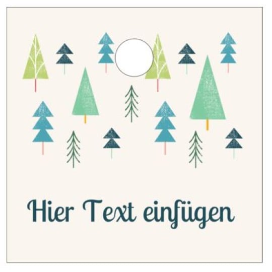 Wald Tannenbäume auf beigem Hintergrund
