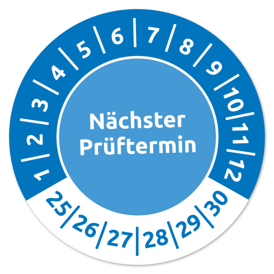 Prüfplakette Blau 2025 Nächster Prüftermin