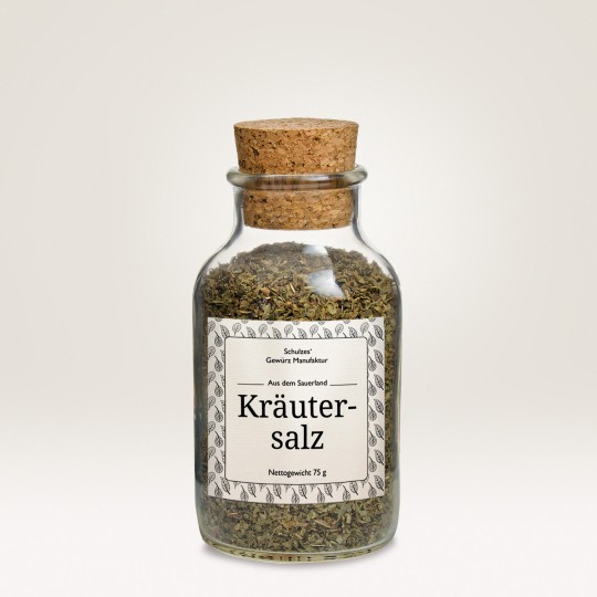 Strukturpapieretiketten für Kräutersalz