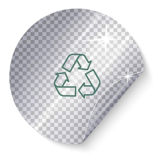 Transparente recycling Folie