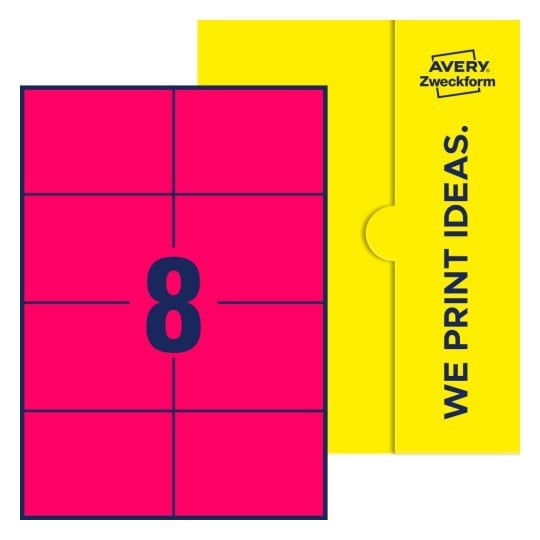 Etiketten 105 x 74mm neonpink