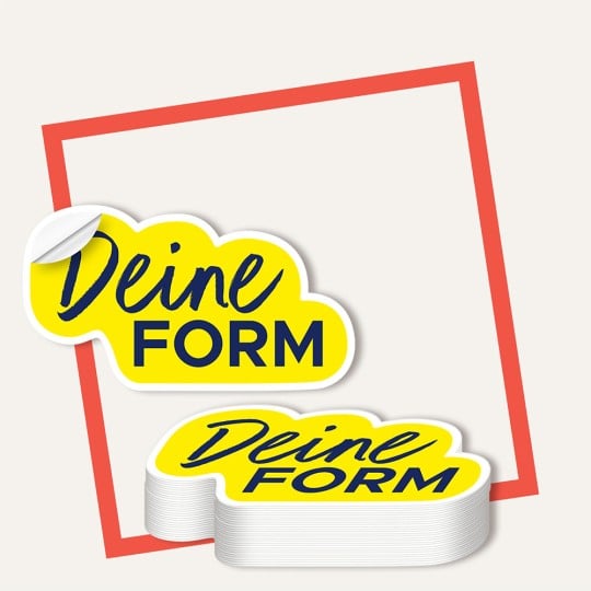Freiform Etiketten Rabatt