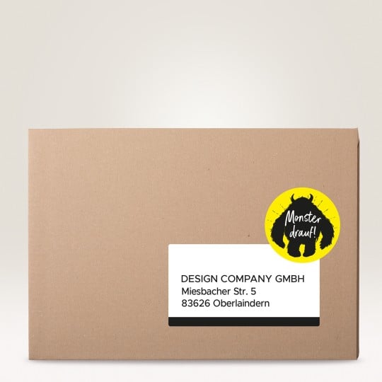 Logosticker für den Versand