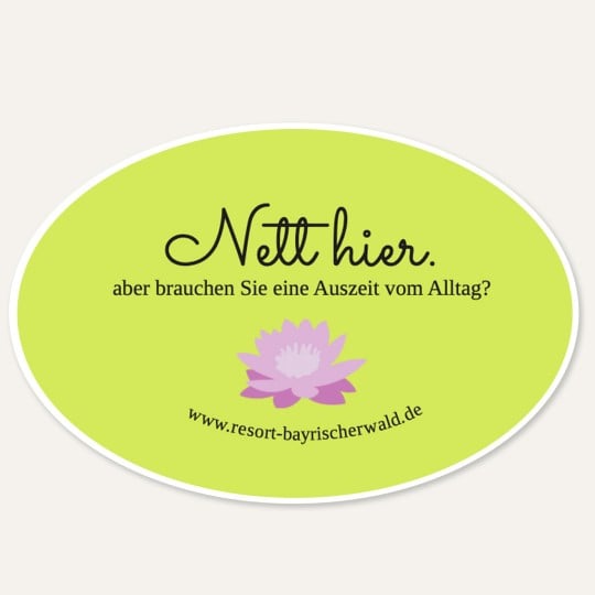 Nett hier Etiketten
