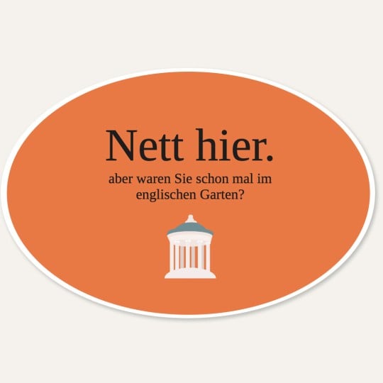 Nett hier Sticker