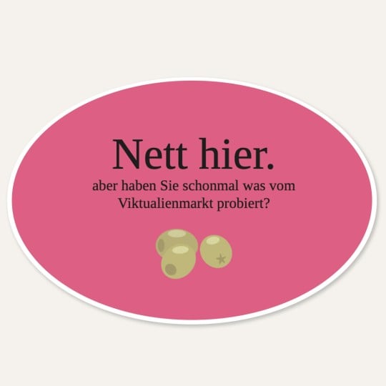 Nett hier Aufkleber