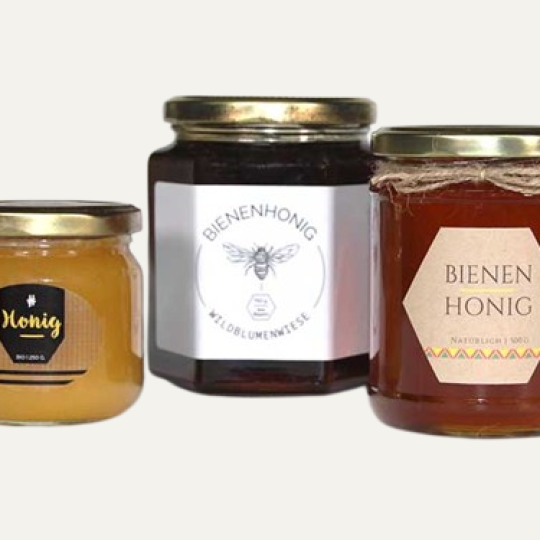 Bedruckte Honigetiketten