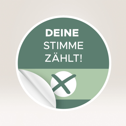 Professionelle Wahl-Werbung mit Aufklebern