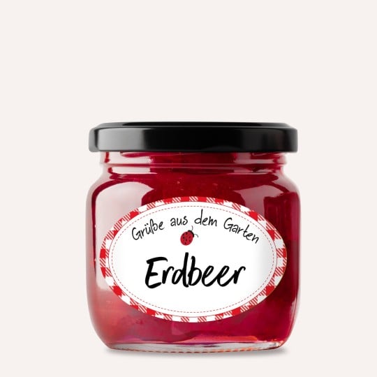 Sticker für Marmelade zum selbst beschriften - einfach ablösbar