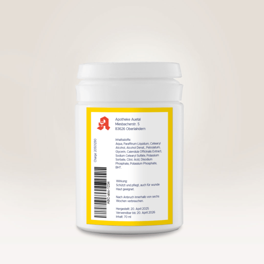 Etiketten für Inhaltsstoffe für Medikamente, die in  Apotheken selbst hergestellt wurden 