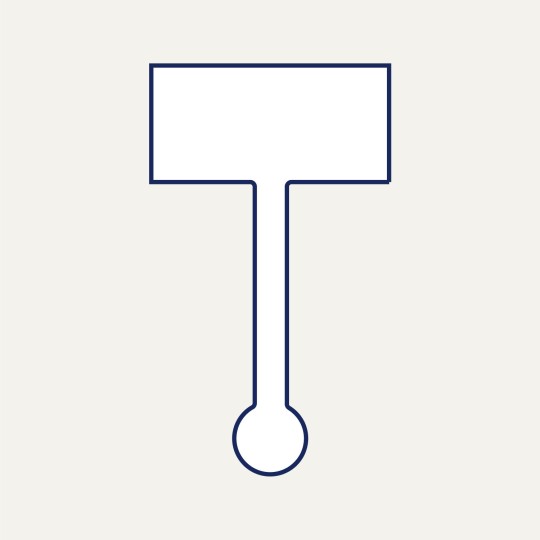 Die Aufkleberform "Frischhaltesiegel mit rundem und eckigem Ende" ist als Icon vor einem beigen Hintergrund dargestellt.