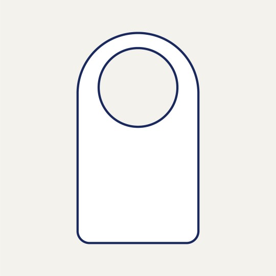 Die Anhängerform "Flaschenhals" ist als Icon vor einem beigen Hintergrund dargestellt.