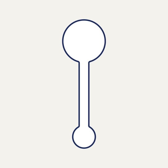 Die Aufkleberform "Frischhaltesiegel mit zwei runden Enden" ist als Icon vor einem beigen Hintergrund dargestellt.