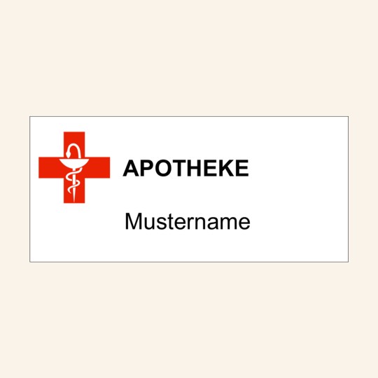 Vorlage für ein Namensschild für Apotheken-Mitarbeiter