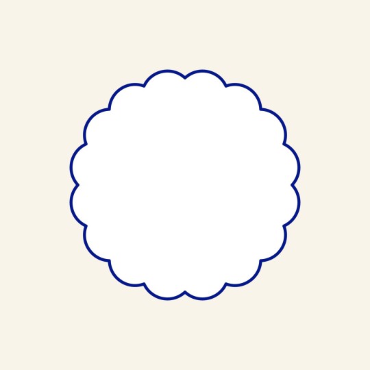 Blumenförmiger Aufkleber als Icon.