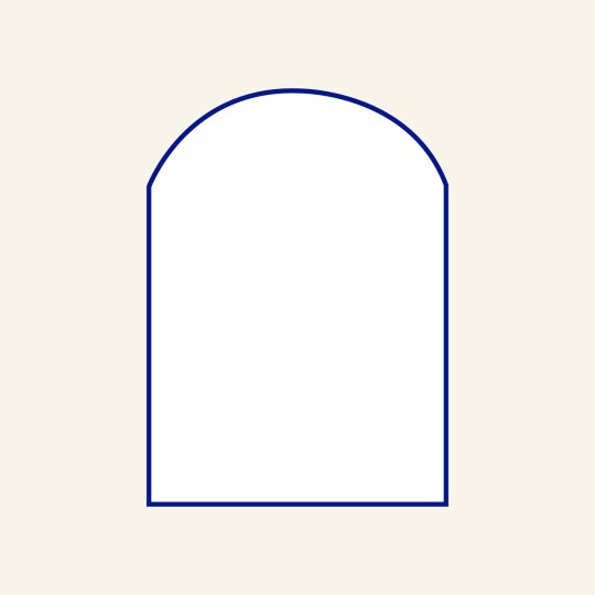 Bogenform-Aufkleber als Icon.