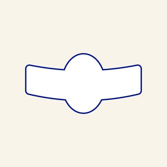 Flaschenhals-Aufkleber als Icon.