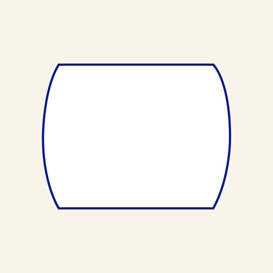 Gerades Oval Aufkleber als Icon.