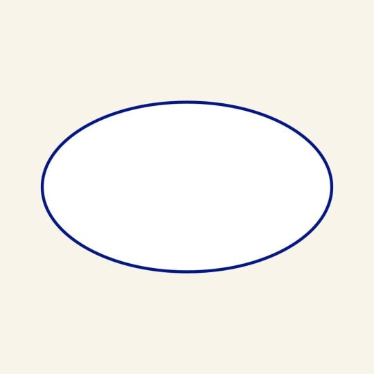 Ovaler Aufkleber als Icon.