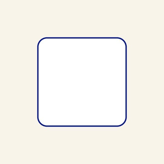 Quadratischer Aufkleber als Icon.