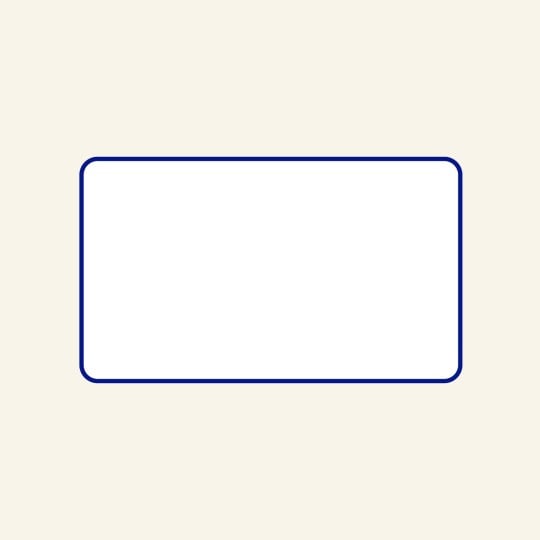 Rechteckiger Aufkleber als Icon.