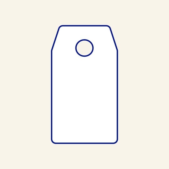 Rechteckig Abgeschrägter Anhänger als Icon.