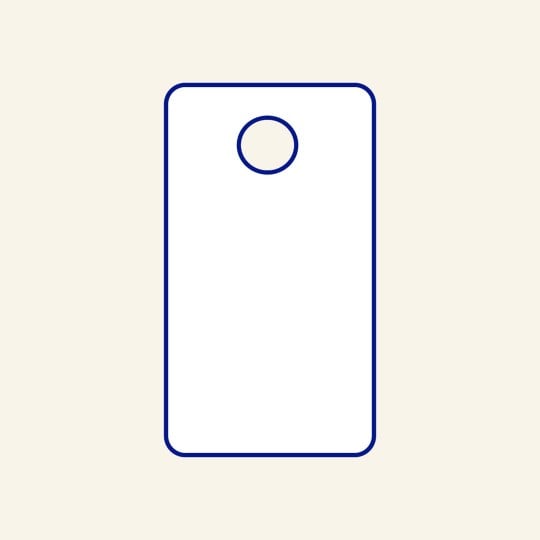 Rechteckiger Anhänger als Icon.
