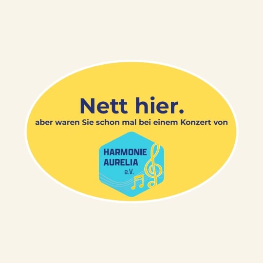 Nett hier Sticker eines Musik-Vereins.