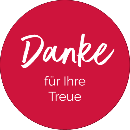 Sticker "Danke für Ihre Treue".