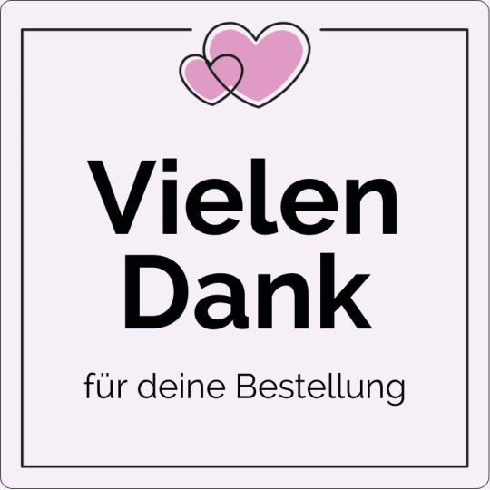 Sticker quadratisch Vielen Dank für deine Bestellung.