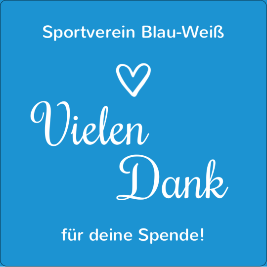 Sticker quadratisch Vielen Dank für deine Spende.