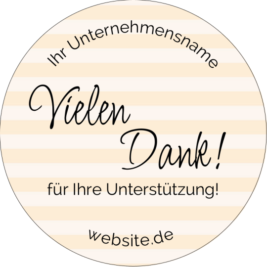 Sticker Vielen Dank für deine Unterstützung