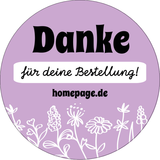 Sticker Vielen Dank für deine Bestellung.