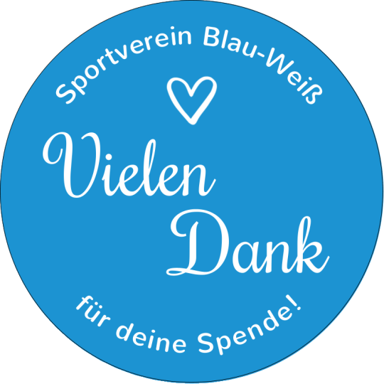 Sticker mit Text Vielen Dank für deine Spende.