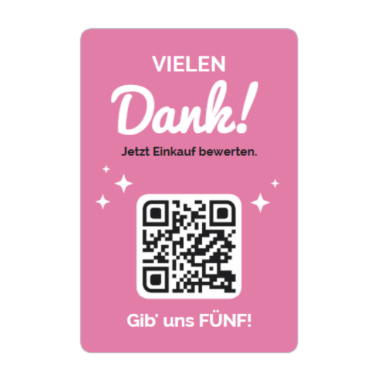 Etiketten-Vorlage Vielen Dank für Ihren Einkauf.